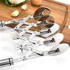 Ruiqas 5 Wheel Stainless Steel Pastry Pizza Cutter Dough Cutter