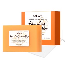 Kojic Acid Soap for Face & Body, Turmeric Soap with Vitamin C, Kojic Aicd Natural Soaps Moisturizing & Refreshing, Dark Spot Remover for Even Skin Tone, Acne, Dark Spots