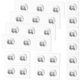 Shower Caddy Adhesive Replacement, 14 Pack Shower Caddy Adhesive, Shower Shelf Adhesive, Strong Adhesive Hooks, Soap Holder, Bathroom Rack, Kitchen Rack