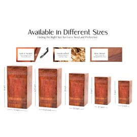 Timeless Wooden Urn with Clock Design | Small 5-Inch Tribute for Ashes | Decorative Memorial, Clear Brown Urn for Human Ashes Adult Male/Female