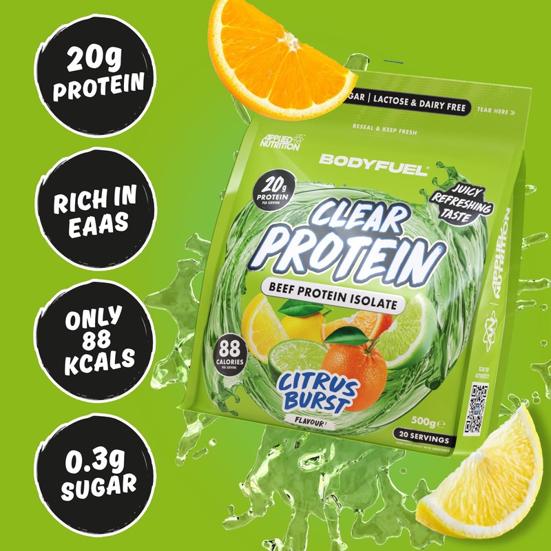 BodyFuel Clear Protein - Beef Protein Isolate - Clear &