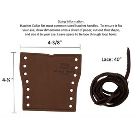 1844 Helko Werk Germany Leather Handle Guard - Hatchet Collar for Hatchets - Hatchet Cover and and Hatchet Handle Protector Hatchet Collar #8634