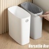 Rectangle Trash Can Ultra Thin Plastic Small Trash Basket Bathroom