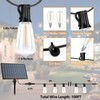 100FT Outdoor Solar String Lights with Remote, USB Rechargeable LED