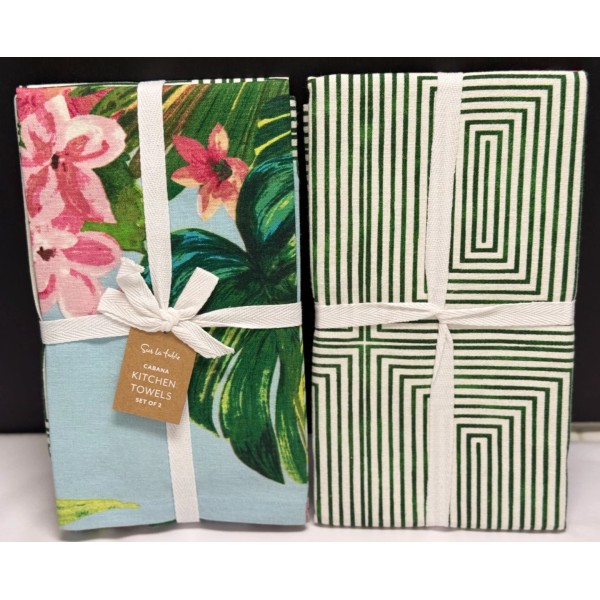 Sur la table CABANA LEAF Set of 2 Kitchen Dish