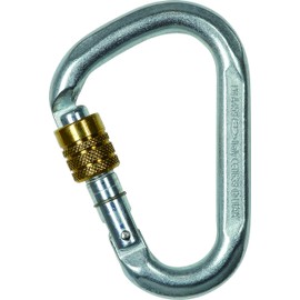 Climbing Technology Snappy SG HMS Stainless Steel Clasp with Safety Clasp, Silver