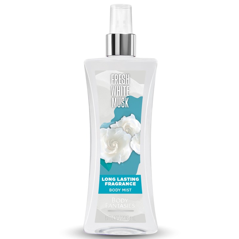 Body Fantasies Signature Fragrance Body Spray, Fresh White Musk, 8