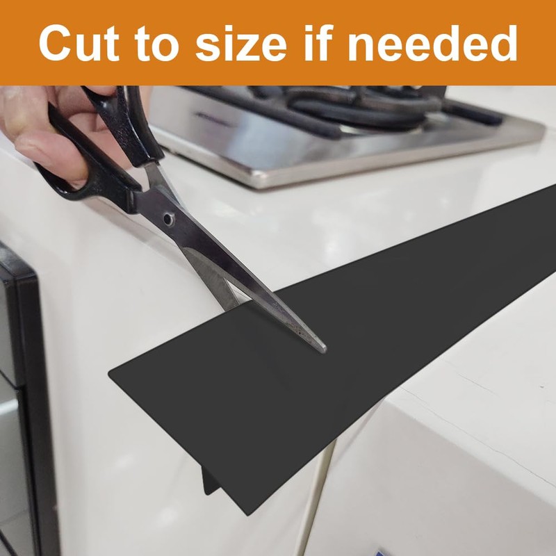 Foldable Stove Gap Filler Kitchen Counter Range Guards 25inch,Silicone Stove