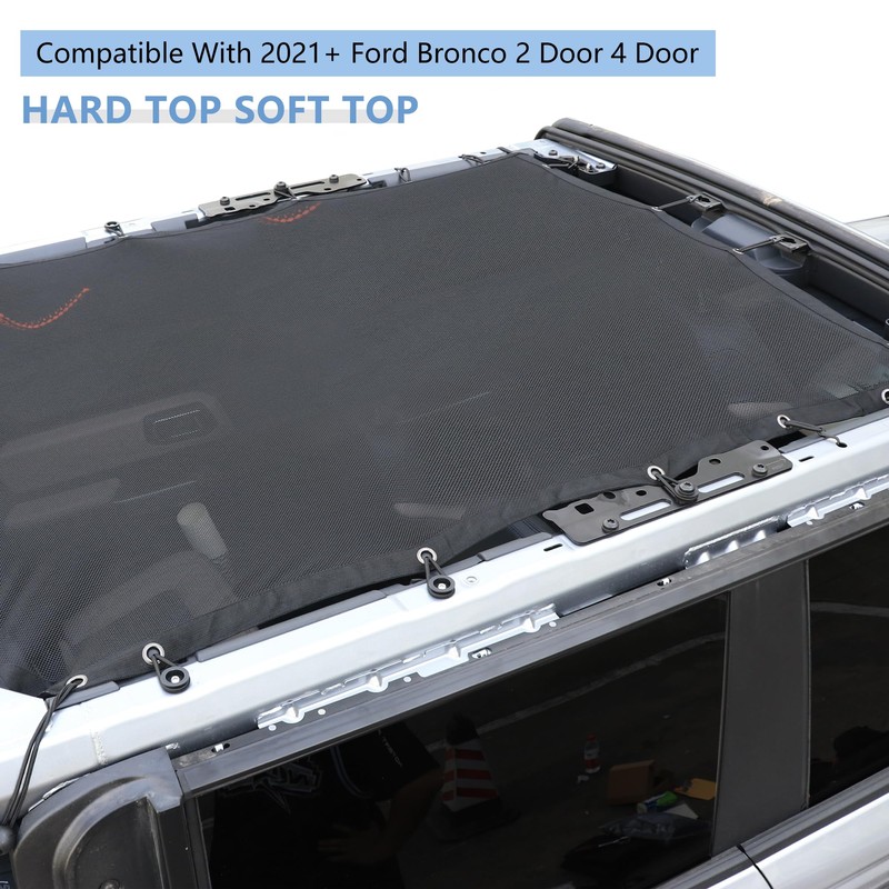 Sunshade for Ford Bronco, Sun Shade Bikini Top Cover Bimini