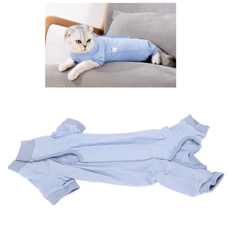 Cat Recovery Suit Prevent Licking Wounds Professional Pet Breathable Surgery