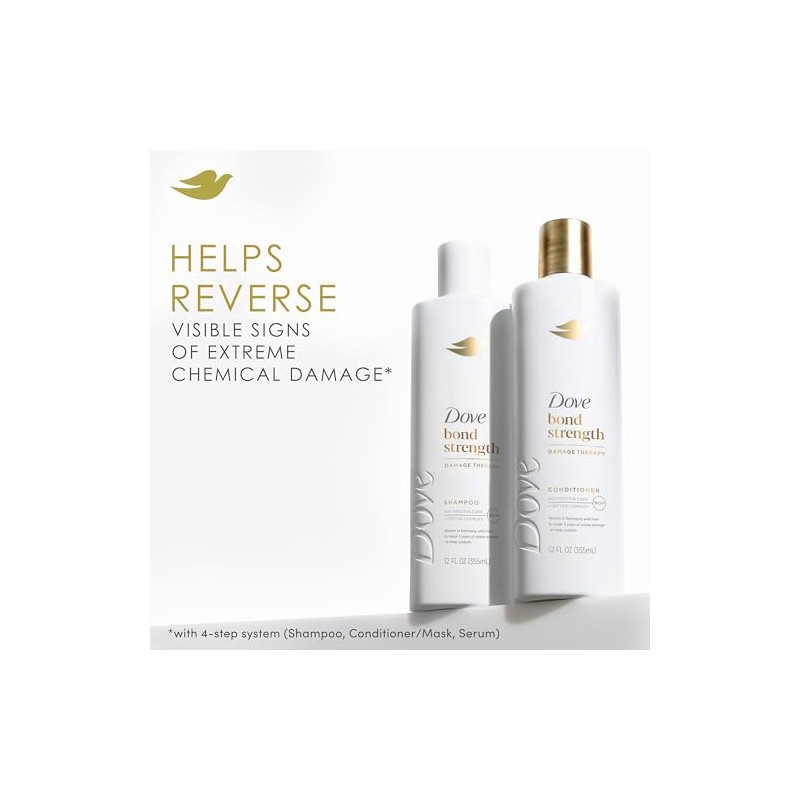 Dove- Champú Bond Strength para cabello dañado químicamente con tecnología
