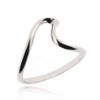 Sovats Women's Wave Thumb Ring 925 Sterling Silver, Sterling Silver