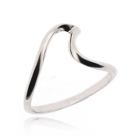 Sovats Women's Wave Thumb Ring 925 Sterling Silver, Sterling Silver