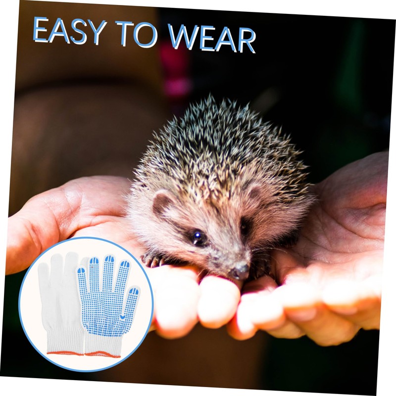 jojofuny Pet Gloves Thicken Breathable Animal Handling Safety Anti-scratch Random