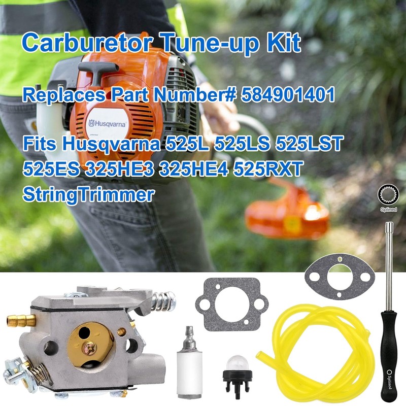 Carburetor 584901401 for Husqvarna 525L, 525LS, 525LST, 525ES, 325HE3, 325HE4,