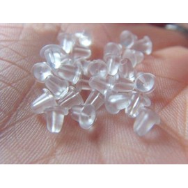 Elfstone 3mm Invisible Plastic Earrings Blank Pins Stud Tiny Head Findings DIY Supplies (200 pieces/100 Pairs)