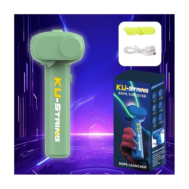 Glow String Shooter Toy with Dual Built-in UV Blacklights, Three