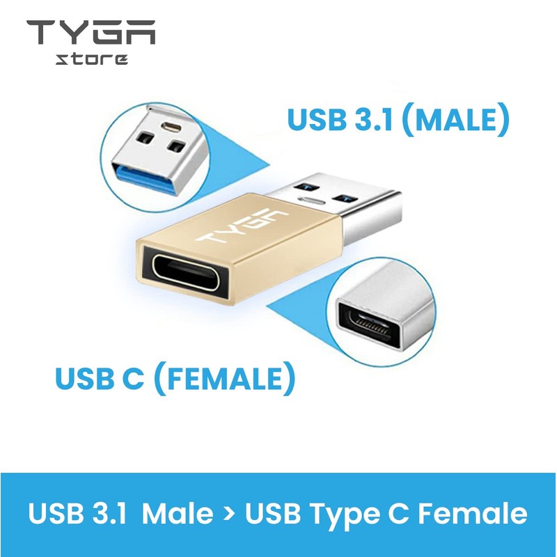TYGA STORE USB Type C Female to USB Type A
