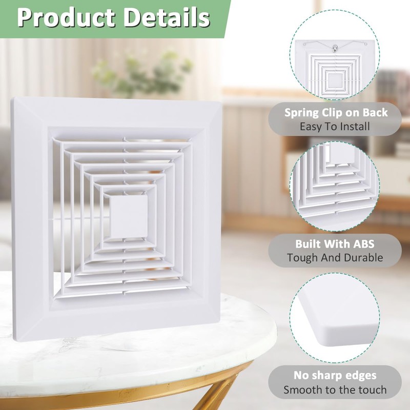 JIYIZO 9 x 9 Bathroom Vent Cover Compatible with Br-oan,Nu-Tone