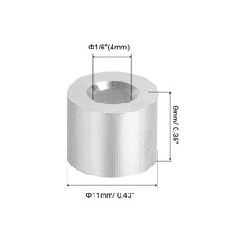 PATIKIL 1/6"/4mm Wire Rope Stop Sleeve,20 Pack Aluminum Crimping Loop Sleeve for Wire Rope and Cable Ferrule,Silver