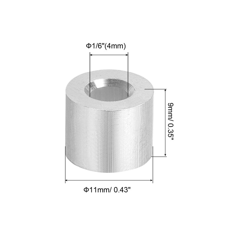 PATIKIL 1/6"/4mm Wire Rope Stop Sleeve,20 Pack Aluminum Crimping Loop