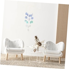 Outanaya Moon Wind Chime Shell Wind Chimes for Outside Hanging Ornament Dream Catcher Decor