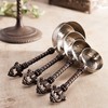 Stainless Steel and Brass Fleur De Lis 4-Piece Measuring Cups