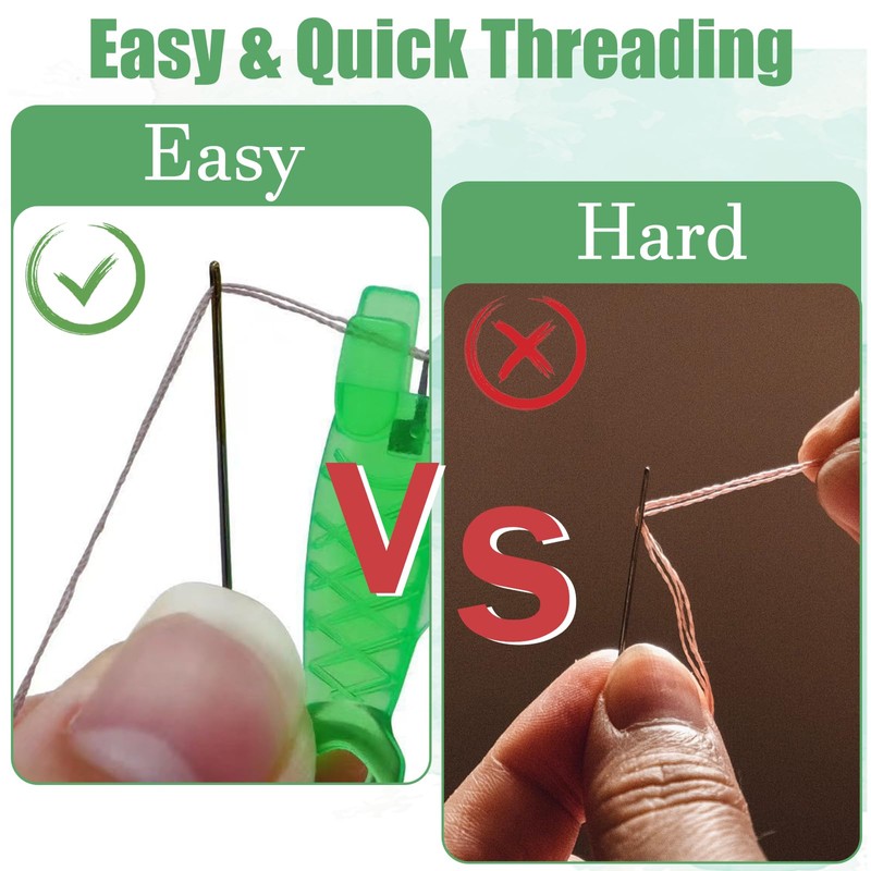 PXBSNB 50 PCS Fish Mouth Sewing Machine Needle Threader, Upgraded