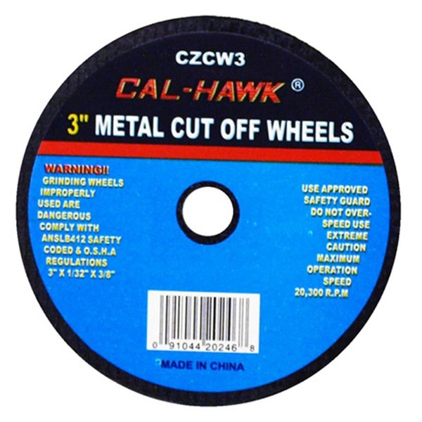 CZCW3 1/4" Die Grinder Mandrel & 3" Metal Cutting Wheels