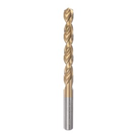 sourcing map Twisted Drill Bit 10.9 mm Titanium Coated (HSS-E) M42 High Speed Steel 8% Cobalt Straight Shaft for Stainless Steel Aluminium Alloy Metal