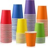LATERN 60Pcs Disposable Paper Cups, 250ml Multicolor Drinking Cups DIY