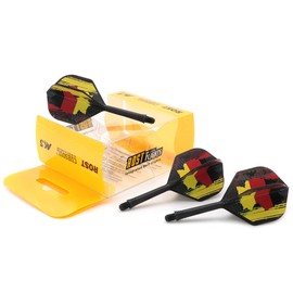 CUESOUL ROST Integrated Dart Shaft and Flights Medium, Standard Shape with Exquisite Pattern, Set of 3
