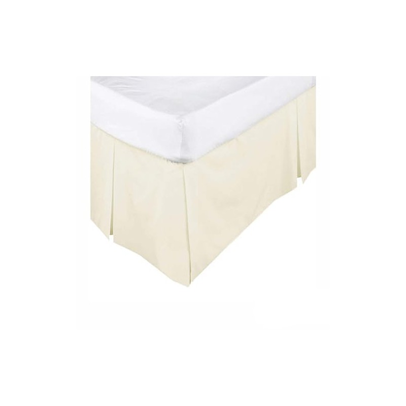 Percale Box Pleated Valance Bed Skirt for All Bed Sizes