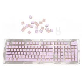 Keyboard Keycaps 130 Keys ABS Two Color Injection Molding OEM Height Ergonomic DIY Mechanical Keyboard Keycap Purple
