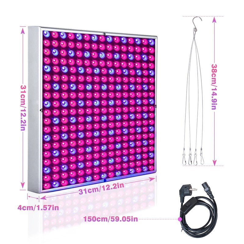 ONECORN ONECORN Pflanzenlampe LED Grow Light 45W Pflanzenlicht mit Schalter