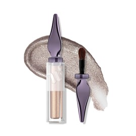 URBAN DECAY 24/7 Glaze-On Liquid Eyeshadow (Silver Spooning - Sterling Silver Shimmer), Crease-resistant, Glitter Eye Makeup with Built-in Brush, Smooth Application - 0.1 fl oz