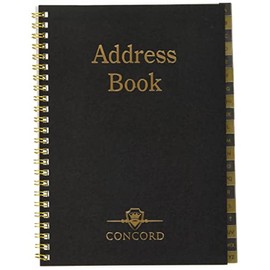 Concord CD10 Address Book Wirebound Board Cover A5 Ref 87110