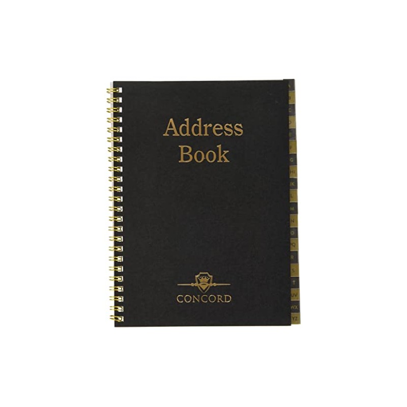 Concord CD10 Address Book Wirebound Board Cover A5 Ref 87110