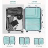 8 Set Compression Packing Cubes for Travel, Double Zipper Space-Saving