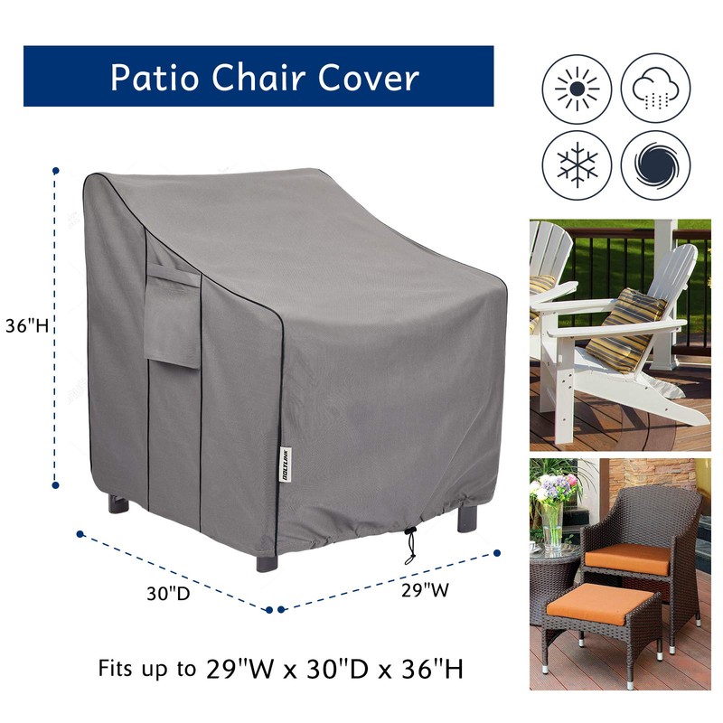BOLTLINK Patio Chair Covers Waterproof, Heavy Duty Outdoor Furniture Covers
