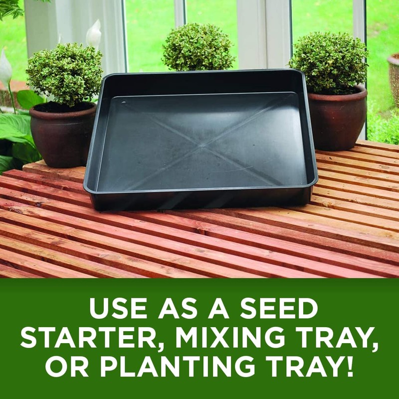 Tierra Garden Square Tray, Durable 1-Piece Drip and Potting Tray