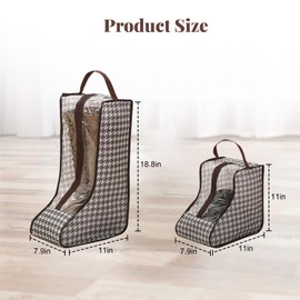 NAFJYR 4 Pcs Boot Storage Bag, Portable Waterproof and Dustproof Boot Bags for Cowboy Boots (2*high + 2*short)
