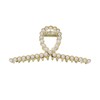 Ling & Bai Pearl Hair Claw Clips Gold Large Metal