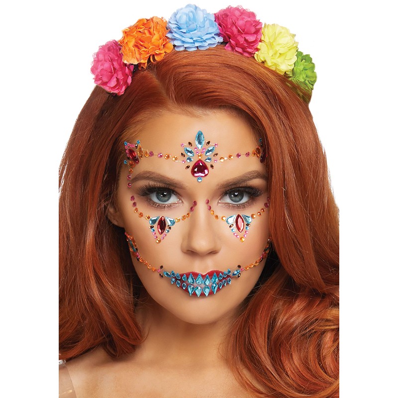 Leg Avenue Day of The Dead Face Jewels