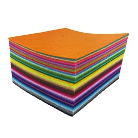 flic-flac 48PCS 8 x 8 inches (20 x 20cm) Assorted Color Felt Fabric Sheets Patchwork Sewing DIY Craft 1mm Thick … (20cm 20cm, 48pcs)