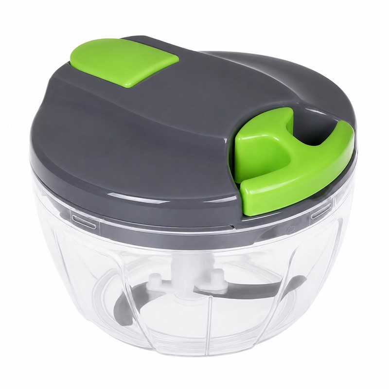 Manual Garlic Chopper for Food Prep - Pull-String Vegetable Mincer
