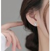 1Pair Silver Bunny Rabbit Stud Earrings for Women Cute Opal