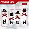 QhgPnt Christmas Decorations, Set of 4 Snowman Tabletop Decor, Traditional