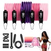 FINYQBET Ligas de Resistencia para Ejercicio 18PCS(Bandas+Bandas Pierna+Asas+Tobilleras+Anclaje), Resistencia Combinable