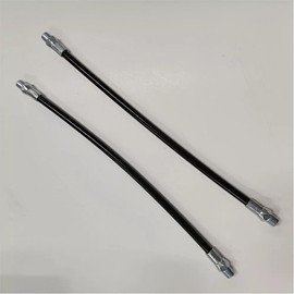 2PCS 12" FLEXIBLE Grease Gun Hose Nylon Whip With Coupler Nozzle Long Extension